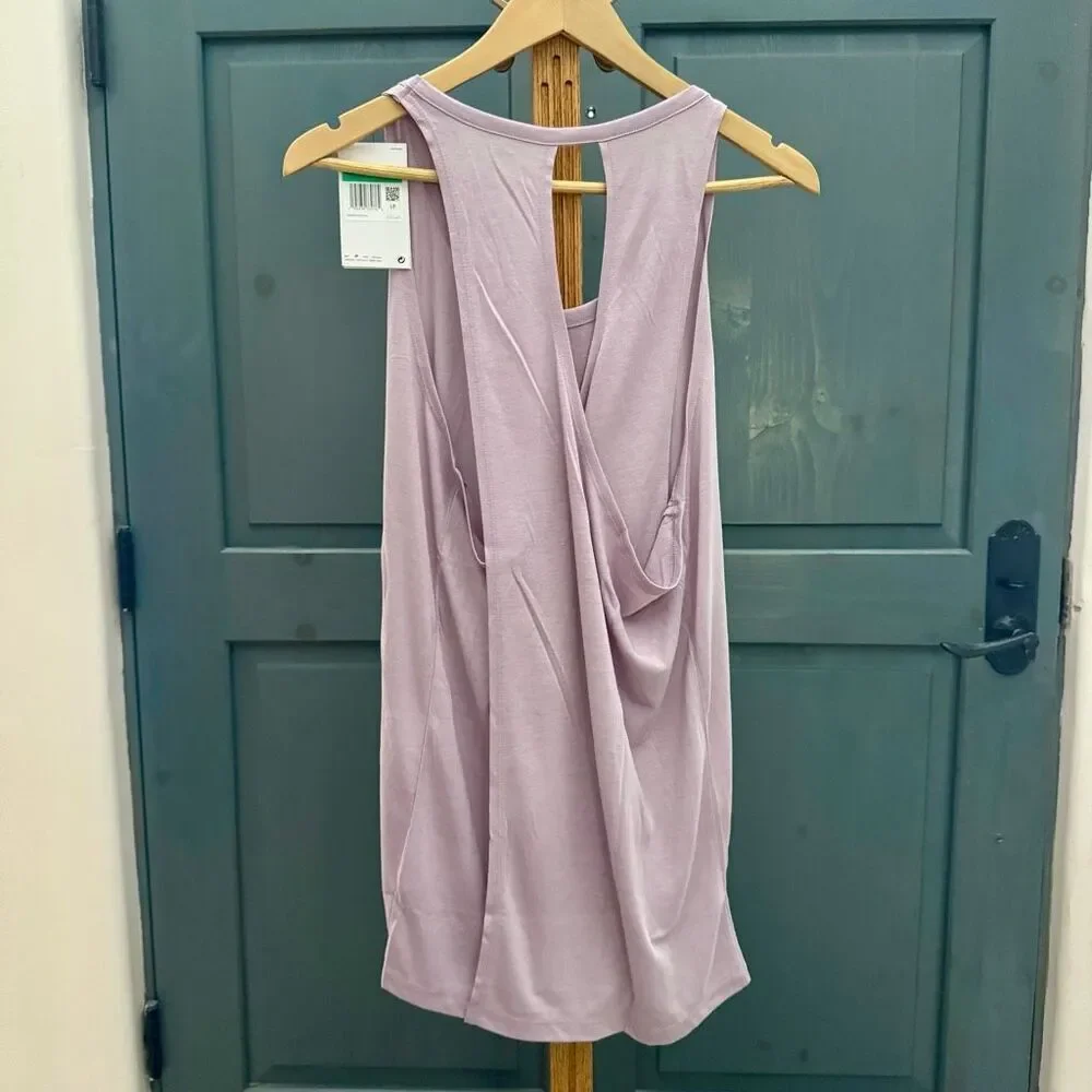 NWT (XL) Nike Yoga Dri-FIT training tank - lavender purple open back